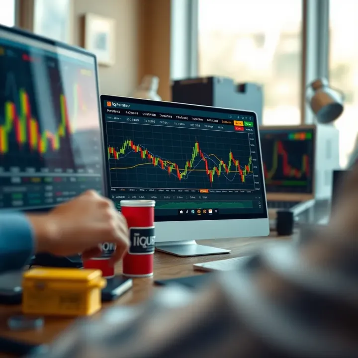 Visual representation of trading strategies and risk management techniques for IQ Option users in Pakistan
