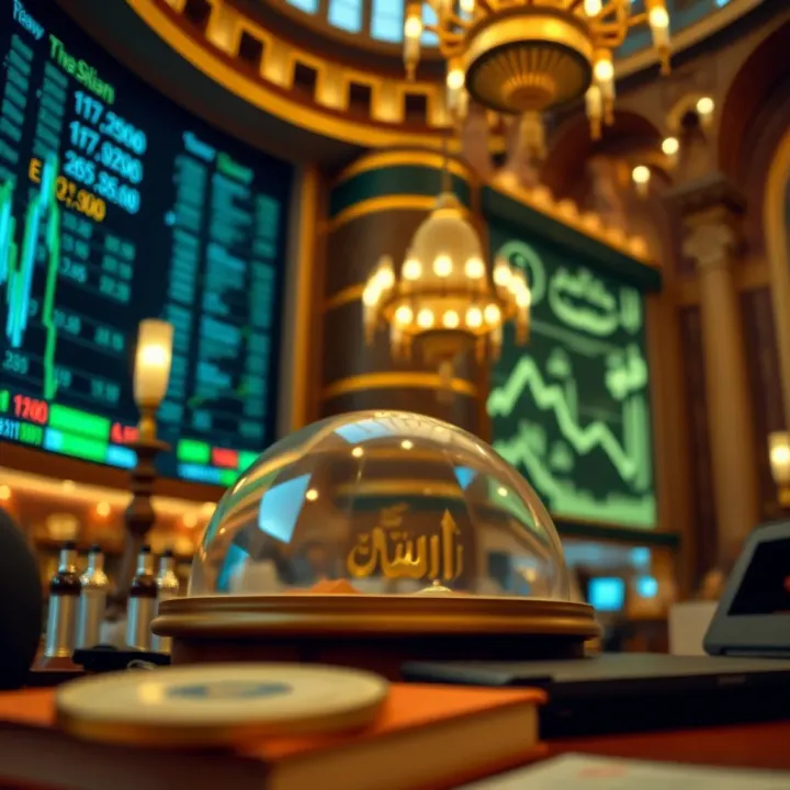 Islamic financial symbols illustrating halal trading principles
