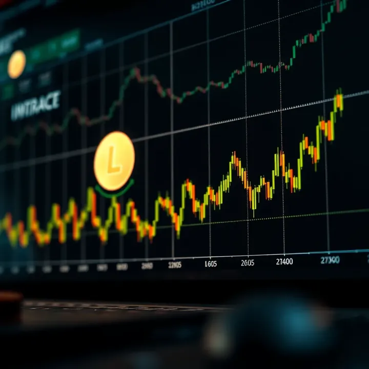 Graph showing Luna cryptocurrency price trends and fluctuations over time