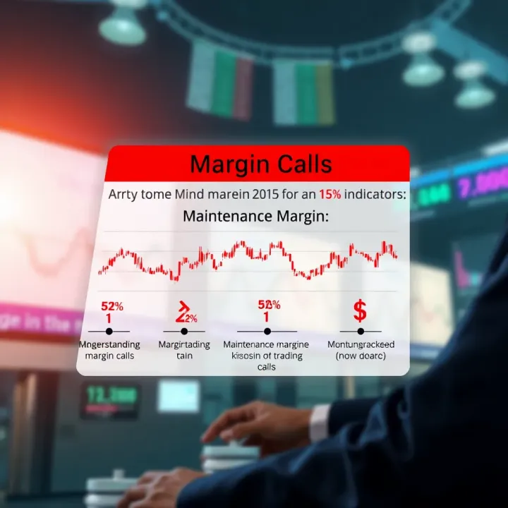 Illustration explaining margin calls and maintenance margin with risk indicators