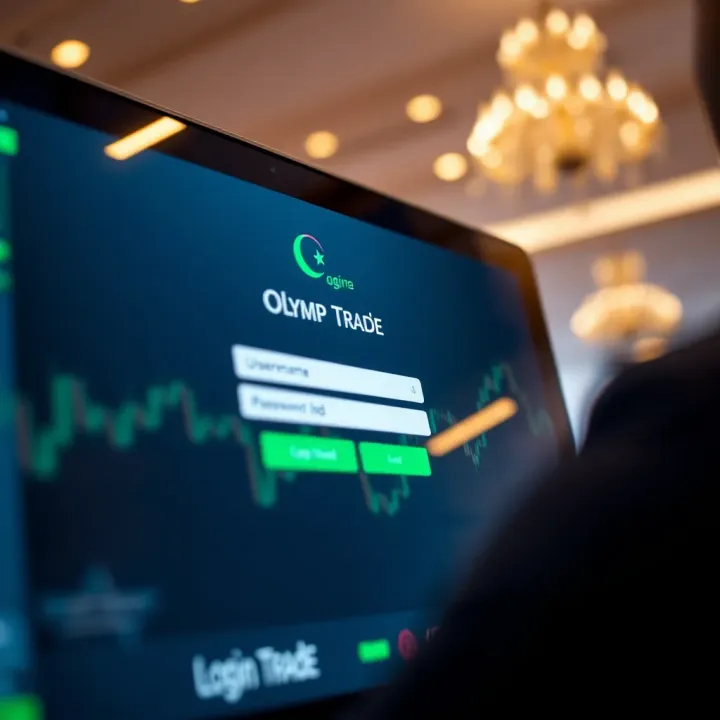 Login screen of Olymp Trade platform showcasing fields for username and password for Pakistani users