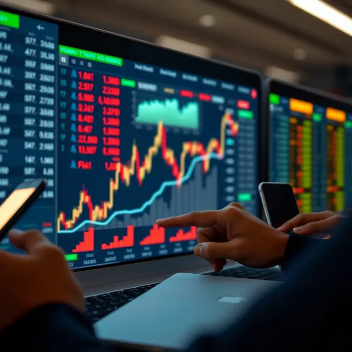 Graph showing increasing online trading activity with digital devices in Pakistan