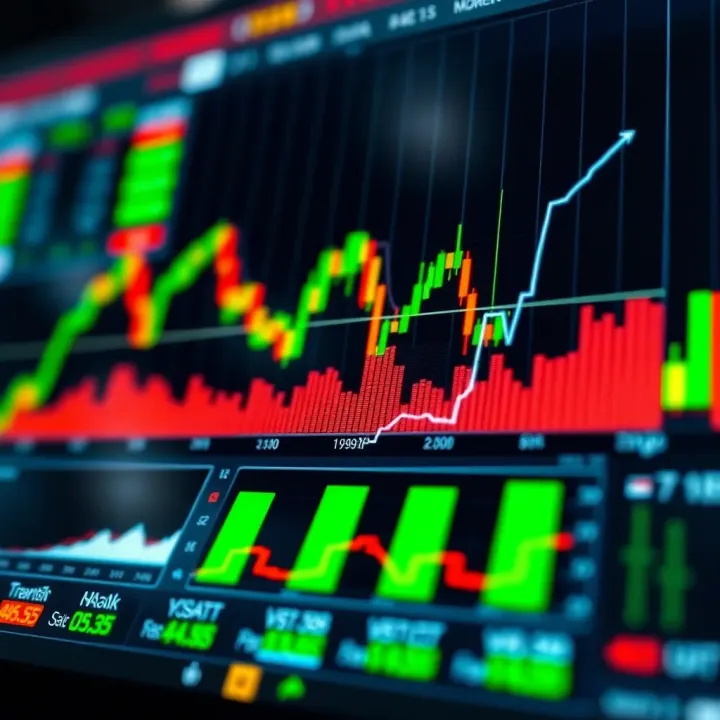 Market Analysis and Risk Management Visualization Graphical representation of market analysis and risk management strategies