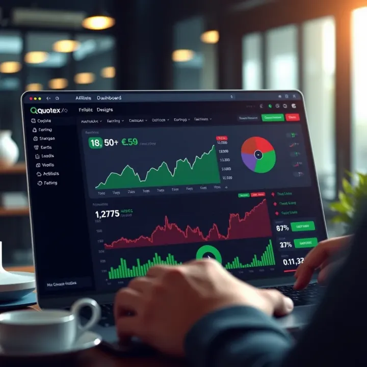 Dashboard interface displaying earnings and performance metrics for affiliate program