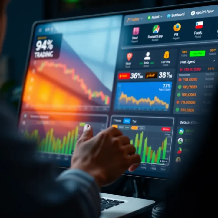 Navigating the Quotex Dashboard and Managing Account Settings Dashboard overview of a trading platform highlighting account management features and navigation tools