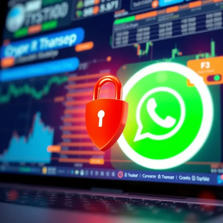 Ensuring Security in Cryptocurrency WhatsApp Communities Graphic representation of secure communication and data encryption symbolizing safety in crypto group chats.