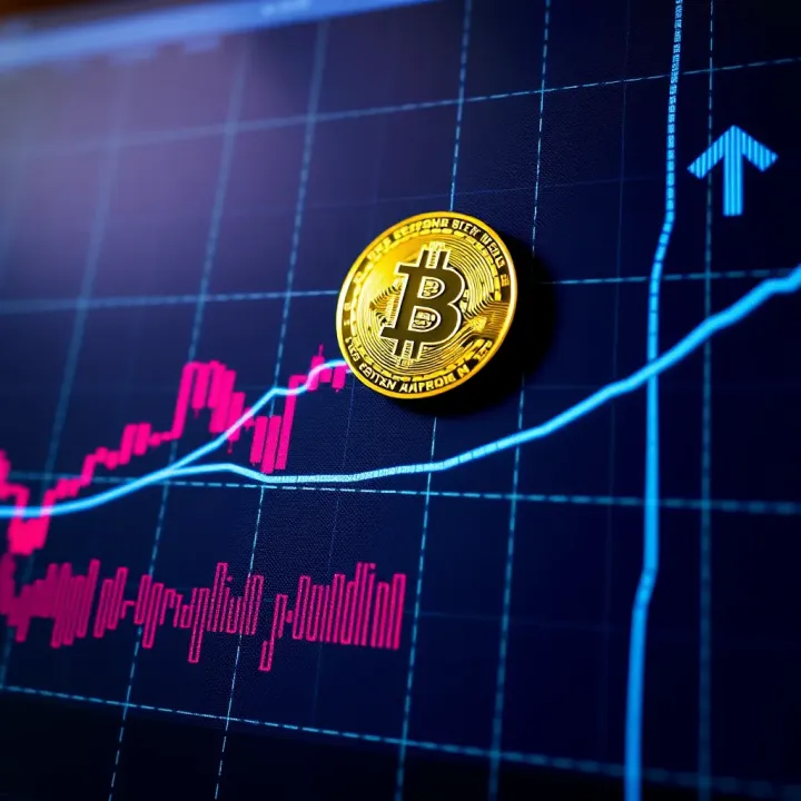 Graph showing recent Bitcoin price movements with upward and downward trends