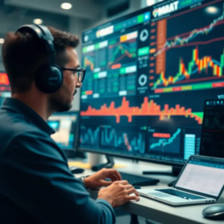 Graphical representation of trading decisions influenced by chat community discussions and shared data