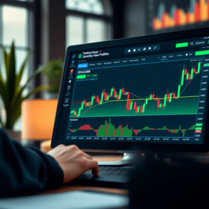 Broker Integration and Community Insights on TradingView TradingView platform interface displaying broker integration features and community trading ideas