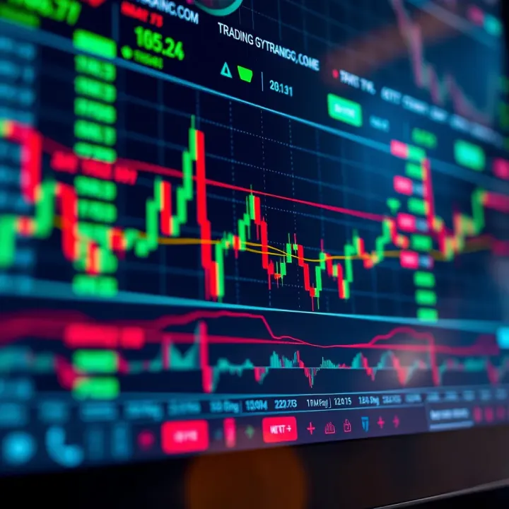 TradingView Chart with Technical Indicators Detailed TradingView candlestick chart with various technical indicators displayed