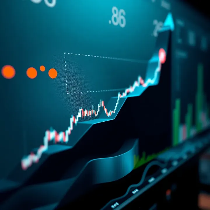 Graph showing increasing earnings from affiliate marketing with Quotex trading platform