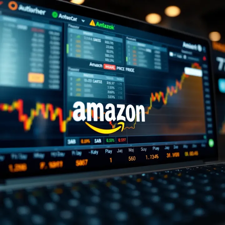 Graph showing fluctuations and overall trend of Amazon's share price over time