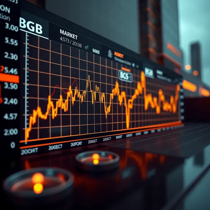 Graph displaying the fluctuations of BGB prices over recent periods
