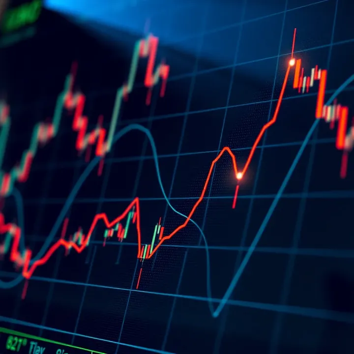 Mechanics of Binary Option Trading Graph illustrating the mechanics of binary option trading with upward and downward trends