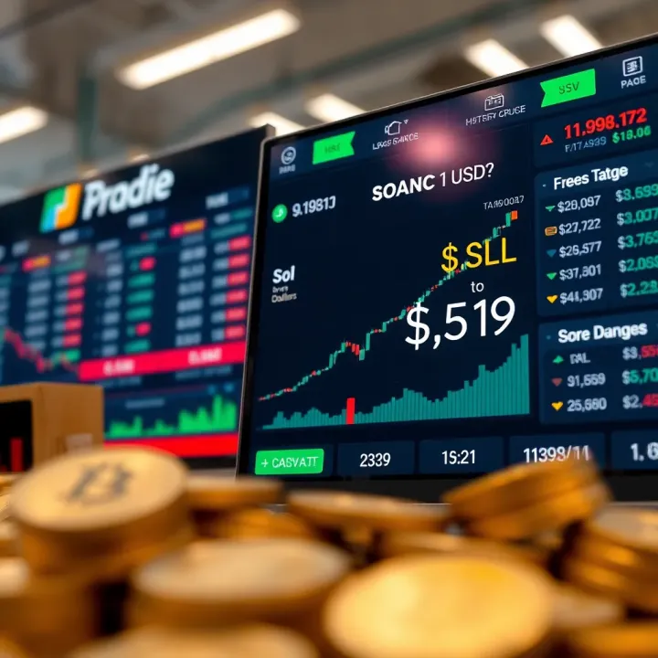 Illustration of digital currency exchange platform displaying conversion from Sol to US dollars