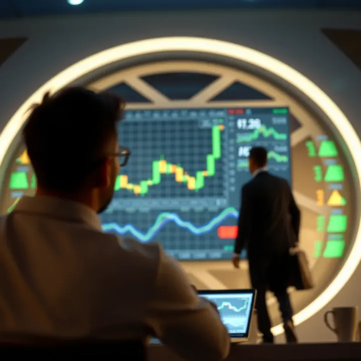 Graphic illustrating peer-to-peer derivative trading platform connecting individual traders directly