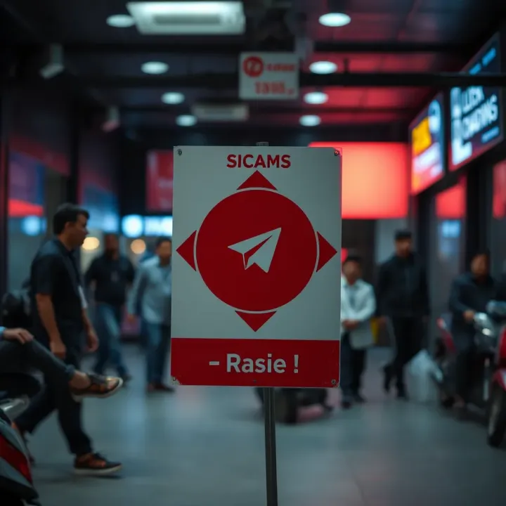 Identifying Risks and Staying Safe in Forex Telegram Groups Visual representation of risks in Forex Telegram groups including scams and misinformation warnings