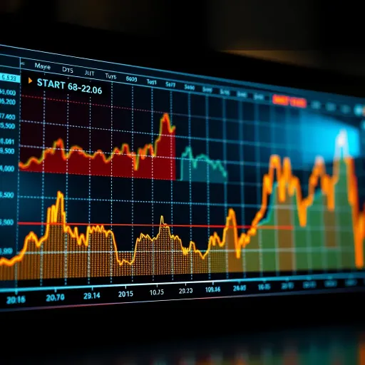 Stock Market Indices Performance Trends Graph showing upward and downward trends representing stock market indices performance