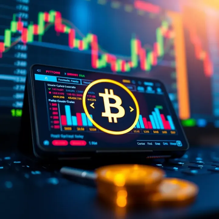 Guidelines for Safe Cryptocurrency Trading in Pakistan Secure digital wallet interface with financial charts symbolizing safe cryptocurrency trading