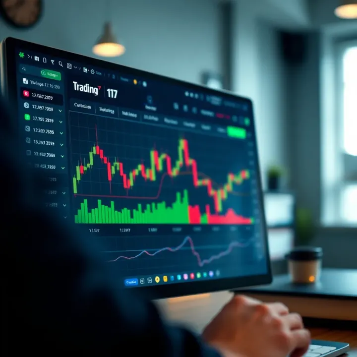 Customizable Interface and Social Trading Features on TradingView User interface of TradingView showing customizable chart settings and integrated social trading features