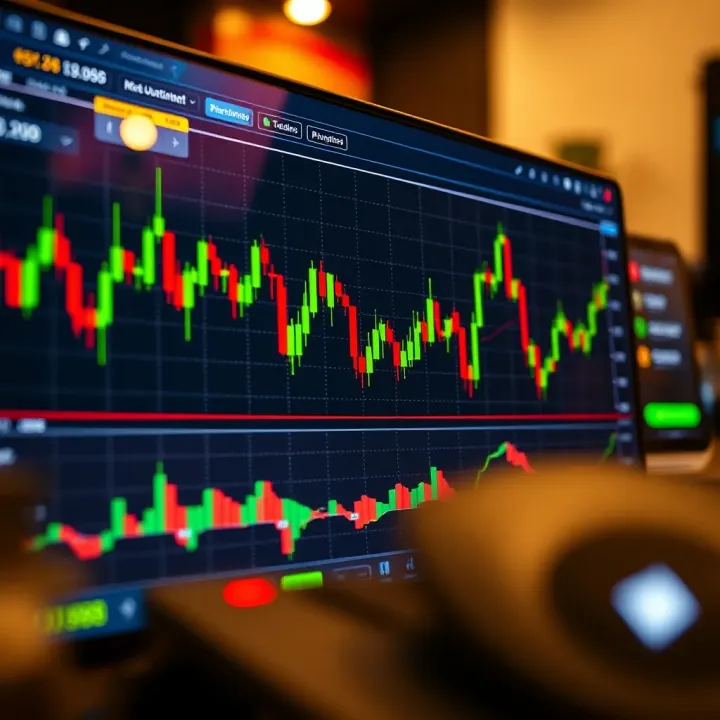 TradingView live chart displaying candlestick patterns with various technical indicators for market analysis