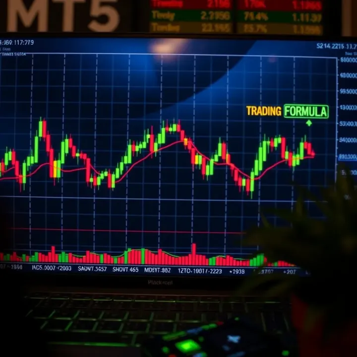 Graph displaying the XMaster Formula indicator signals overlay on a trading chart in MetaTrader 5 platform